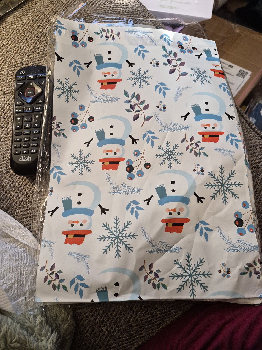 Winter  Snowman Poly Mailers 10x13, Qty 20